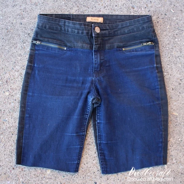 How to Upcycle Jeans into Bermuda Shorts DIY